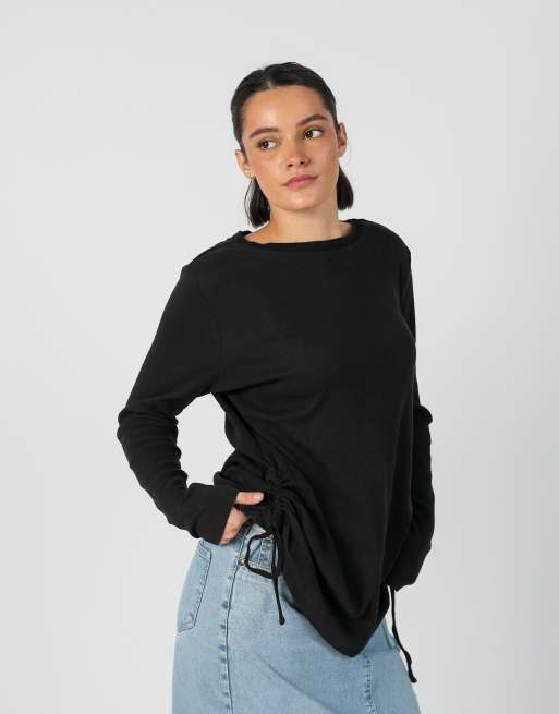 Vintage Unbranded M long sleeve top in black, 1 of 4