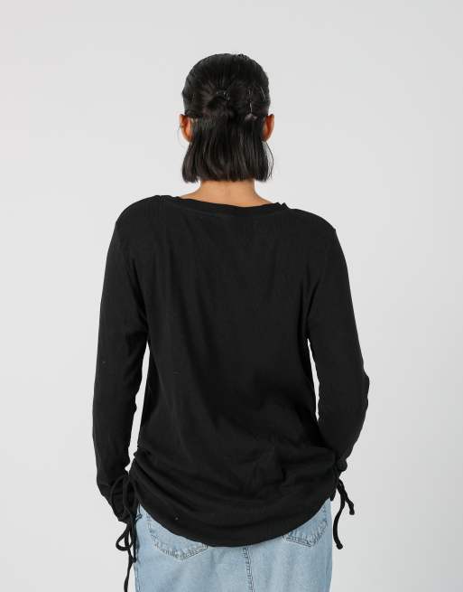 Vintage Unbranded M long sleeve top in black, 2 of 4