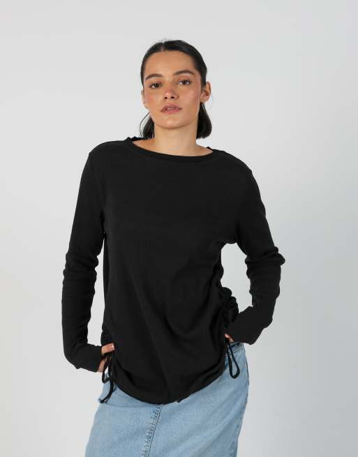 Vintage Unbranded M long sleeve top in black, 3 of 4