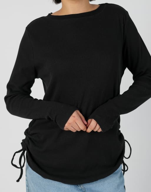 Vintage Unbranded M long sleeve top in black, 4 of 4