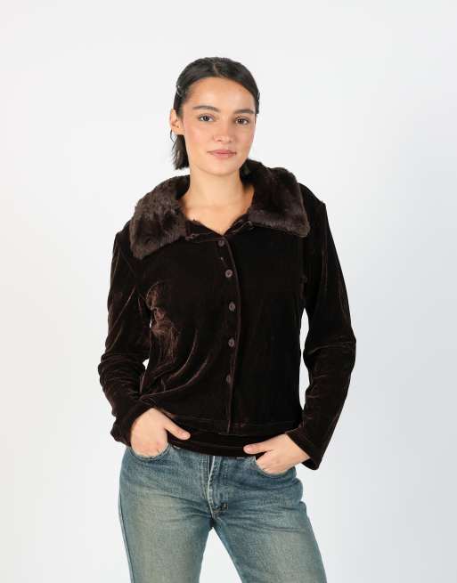 Vintage Unbranded M long sleeve top in brown, 1 of 4