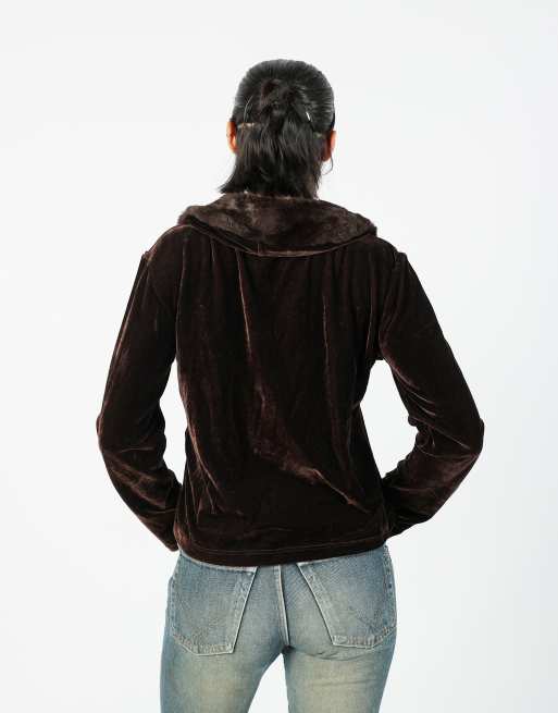 Vintage Unbranded M long sleeve top in brown, 2 of 4