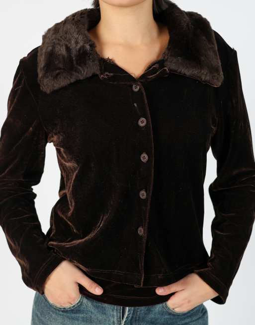 Vintage Unbranded M long sleeve top in brown, 4 of 4