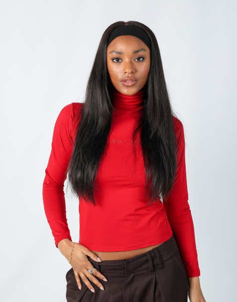Vintage Unbranded M long sleeve top in red - view 1