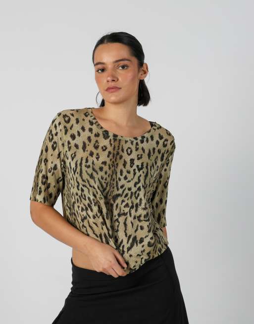Vintage Unbranded M long sleeve top in tan, 1 of 4