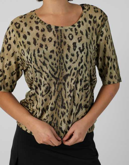 Vintage Unbranded M long sleeve top in tan, 4 of 4