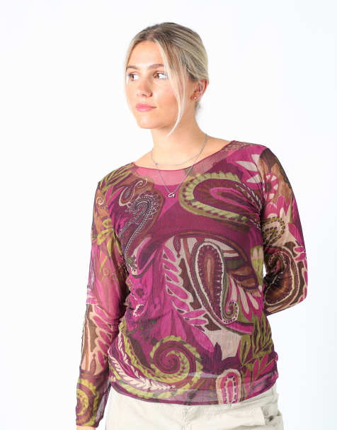 Vintage Unbranded M mesh top in purple - view 1