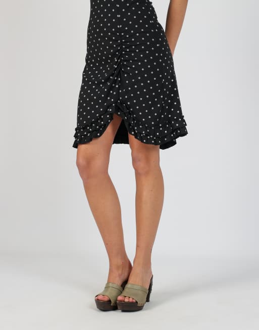 Vintage Unbranded M printed woven midi dress in black, 2 of 4