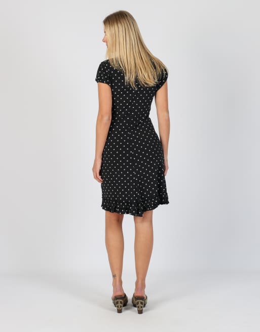 Vintage Unbranded M printed woven midi dress in black, 3 of 4