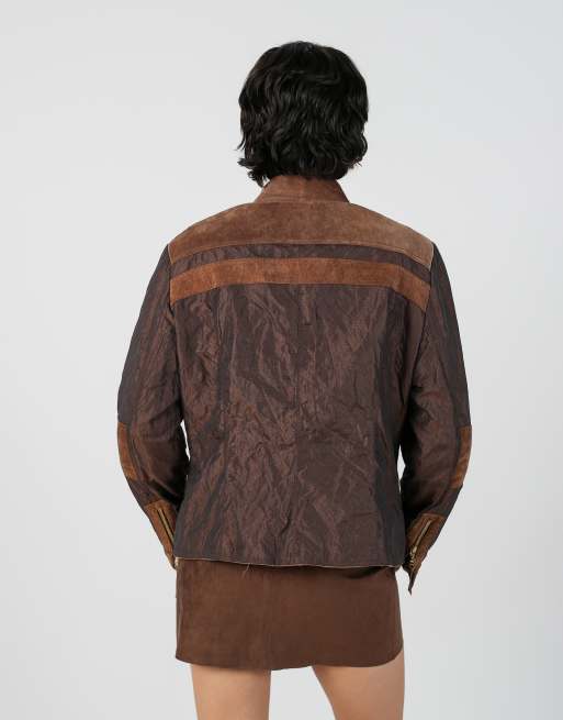 Vintage Unbranded M woven jacket in brown, 2 of 4