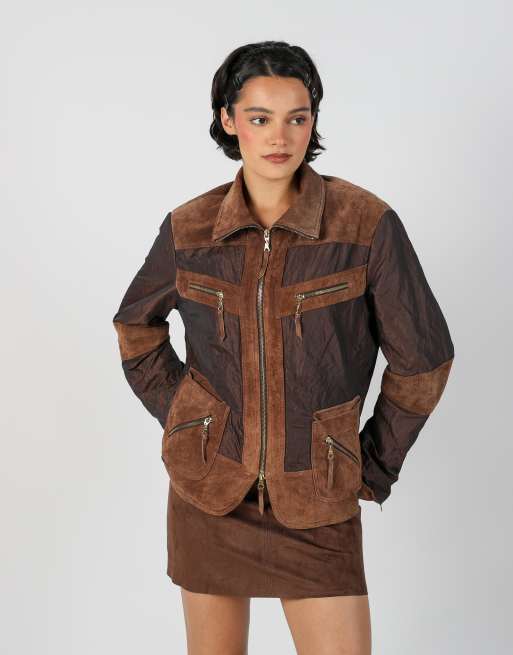 Vintage Unbranded M woven jacket in brown, 3 of 4