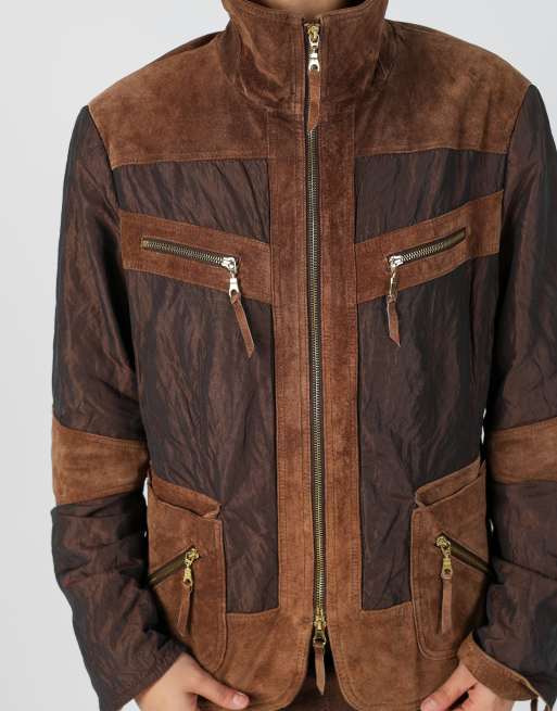 Vintage Unbranded M woven jacket in brown, 4 of 4