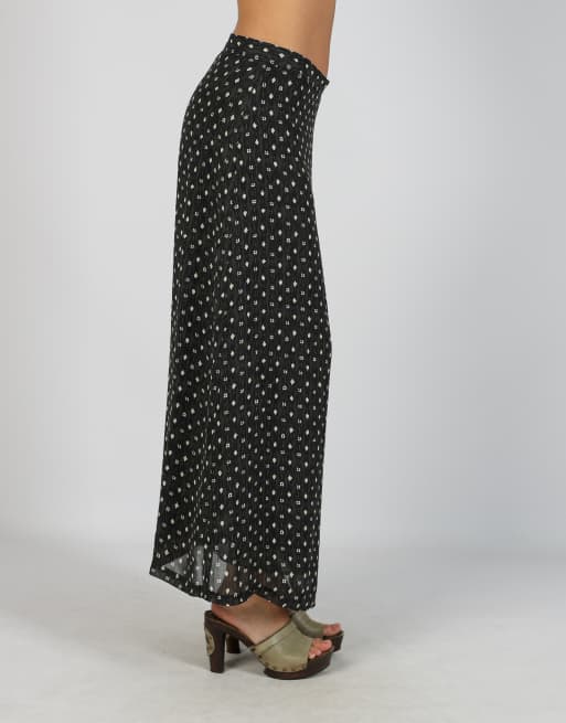 Vintage Unbranded M woven maxi skirt in charcoal grey, 2 of 4