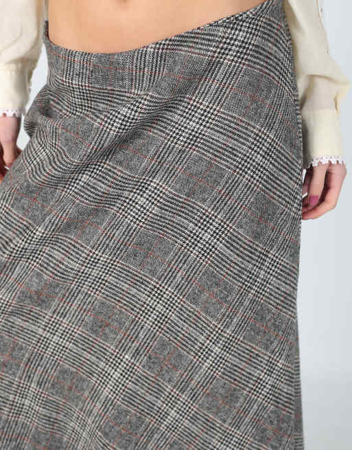 Vintage Unbranded M woven maxi skirt in grey, 4 of 4