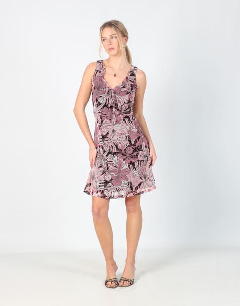 Vintage Unbranded M woven midi dress in baby pink - view 1