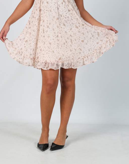Vintage Unbranded M woven midi dress in baby pink, 2 of 4