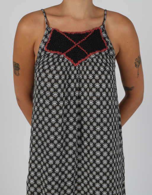 Vintage Unbranded M woven midi dress in black, 4 of 4