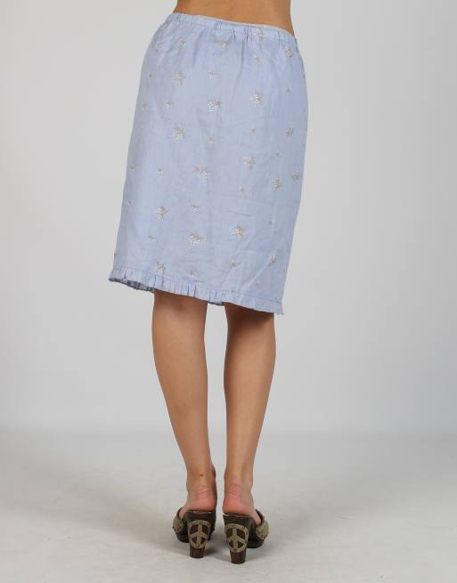 Vintage Unbranded M woven midi skirt in lilac purple, 4 of 4