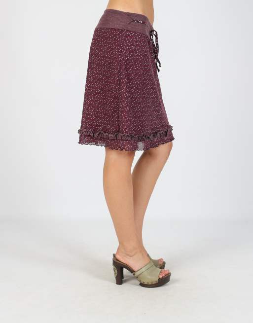 Vintage Unbranded M woven midi skirt in purple, 2 of 4