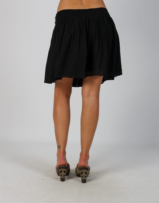 Vintage Unbranded M woven mini skirt in black, 4 of 4