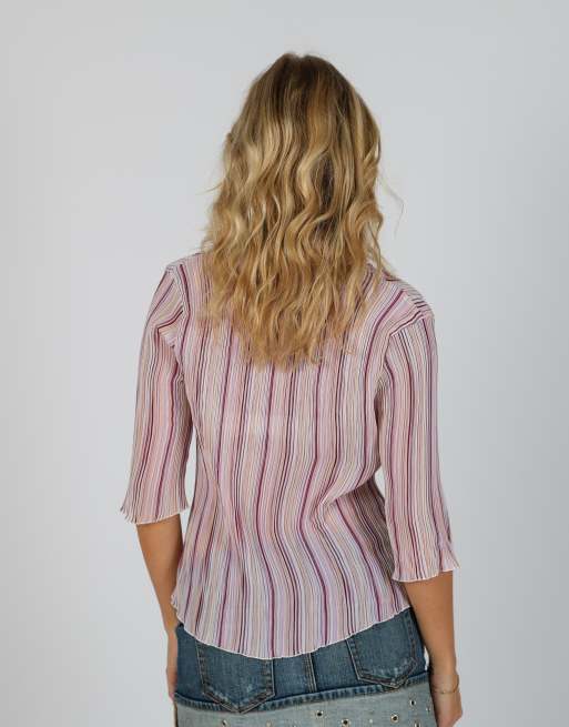 Vintage Unbranded M woven top in baby pink, 2 of 4
