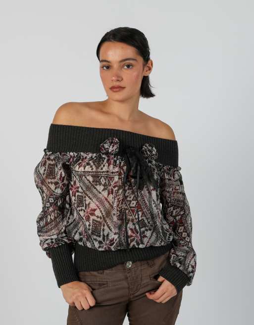 Vintage Unbranded M woven top in charcoal grey, 1 of 4