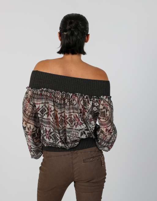 Vintage Unbranded M woven top in charcoal grey, 2 of 4