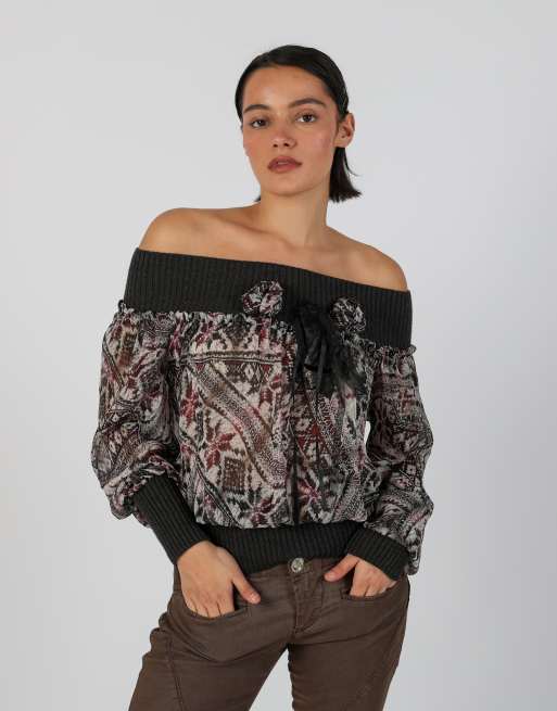 Vintage Unbranded M woven top in charcoal grey, 3 of 4