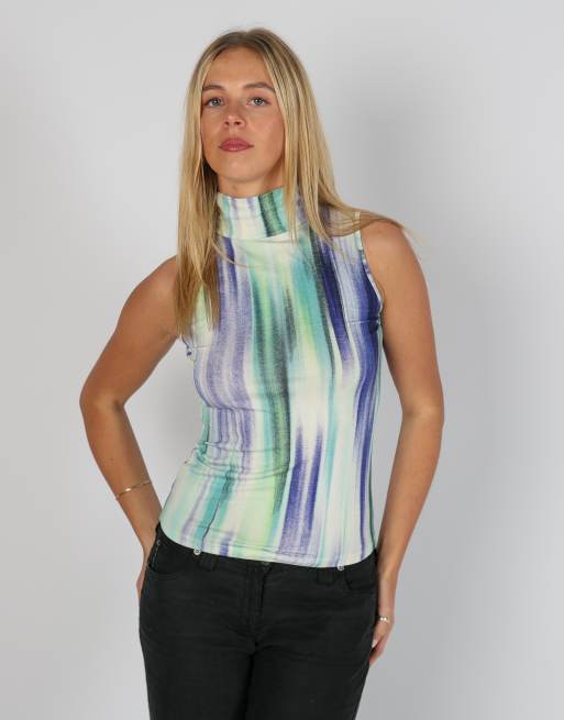 Vintage Unbranded M woven top in light blue
