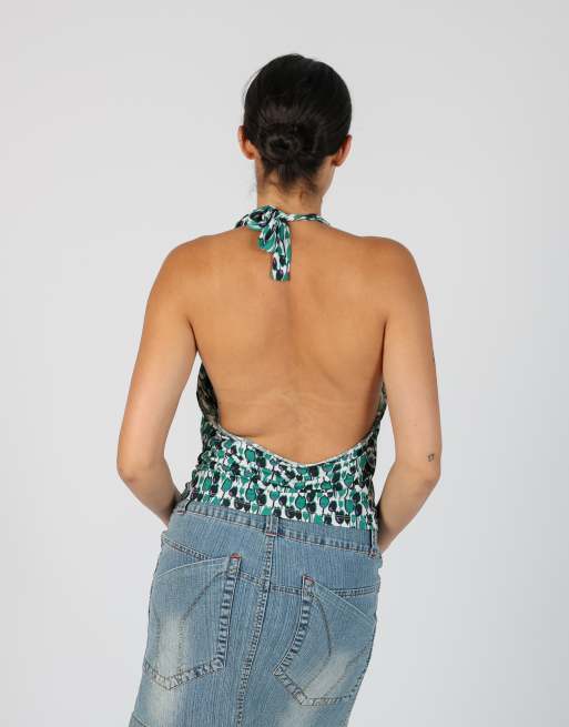 Vintage Unbranded M woven top in light green, 2 of 4