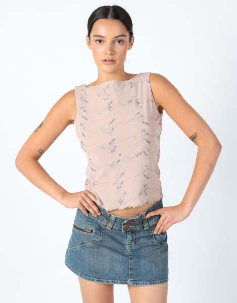 Vintage Unbranded M Woven Top Lilac Purple - view 1