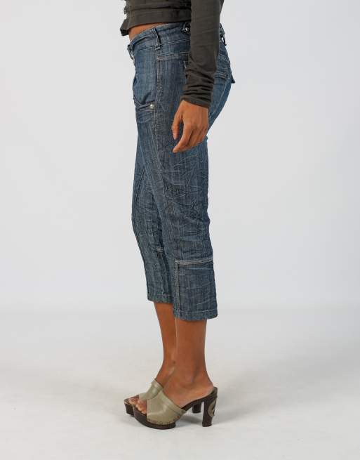 Vintage Unbranded S 3/4 jeans in blue, 2 of 4