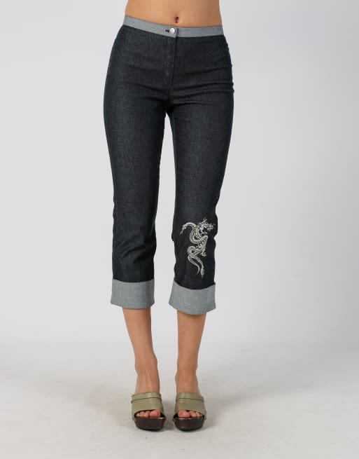 Vintage Unbranded S 3/4 jeans in blue, 2 of 4