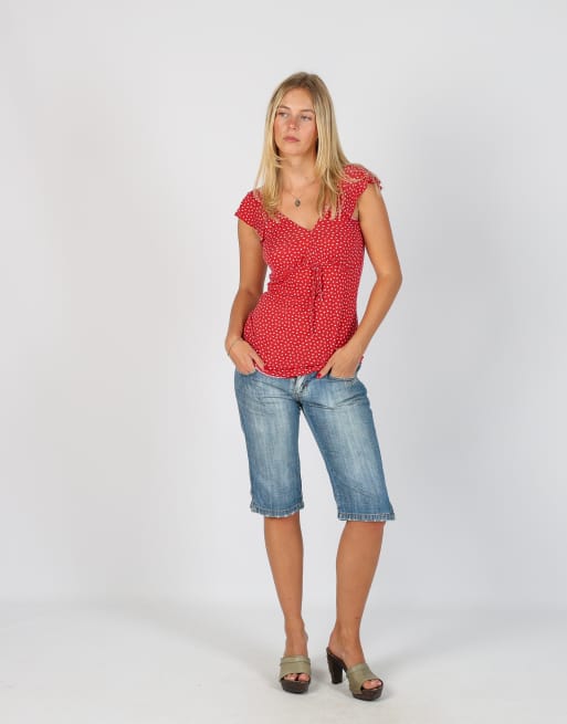 Vintage Unbranded S 3/4 jeans in light blue, 1 of 4