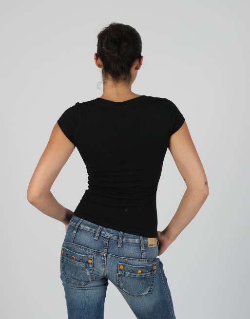 Vintage Unbranded S baby tee in black, 2 of 4