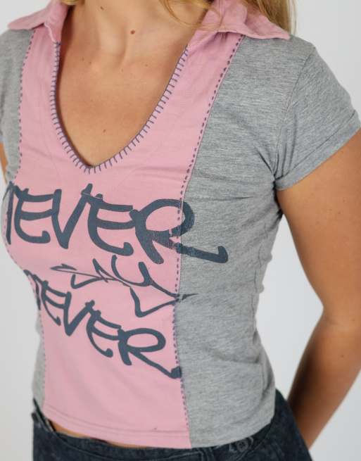 Vintage Unbranded S baby tee in grey, 4 of 4