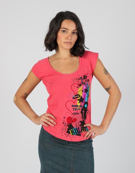 Vintage Unbranded S baby tee in pink - view 1
