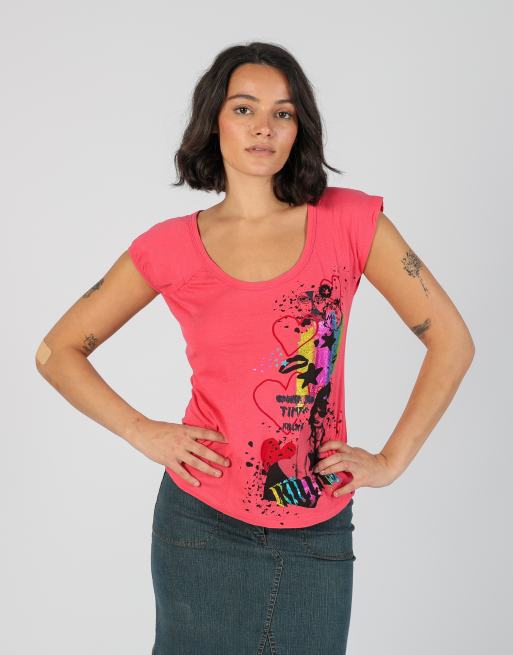 Vintage Unbranded S baby tee in pink, 3 of 4
