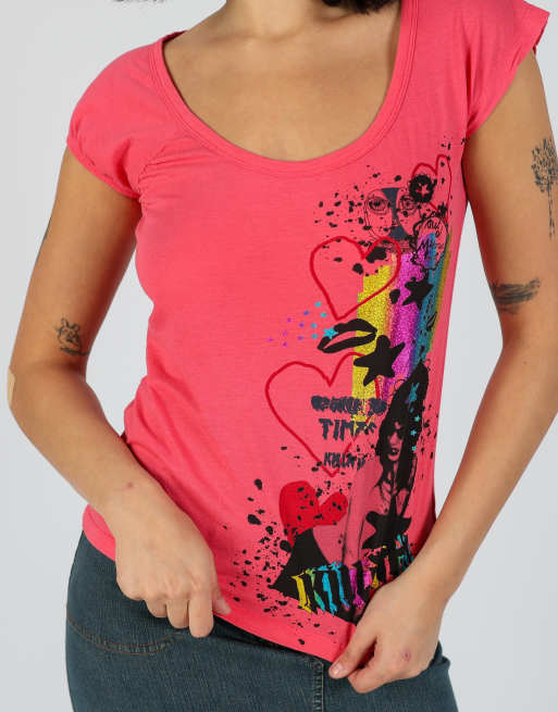 Vintage Unbranded S baby tee in pink, 4 of 4