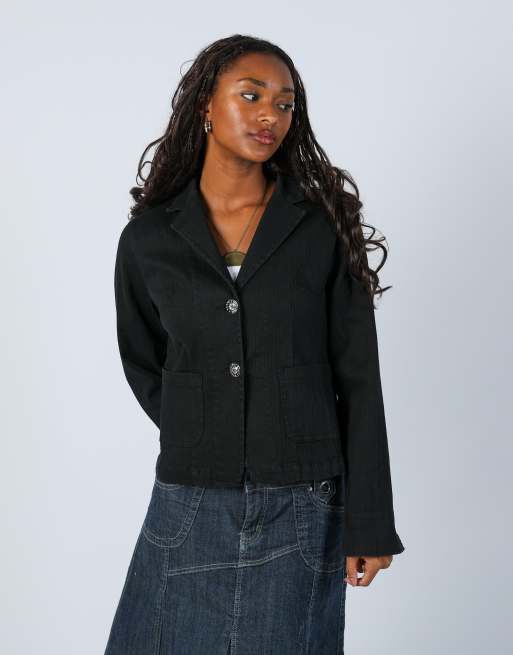 Vintage Unbranded S blazer in black, 3 of 4