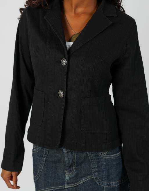 Vintage Unbranded S blazer in black, 4 of 4