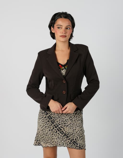 Vintage Unbranded S blazer in brown, 1 of 4
