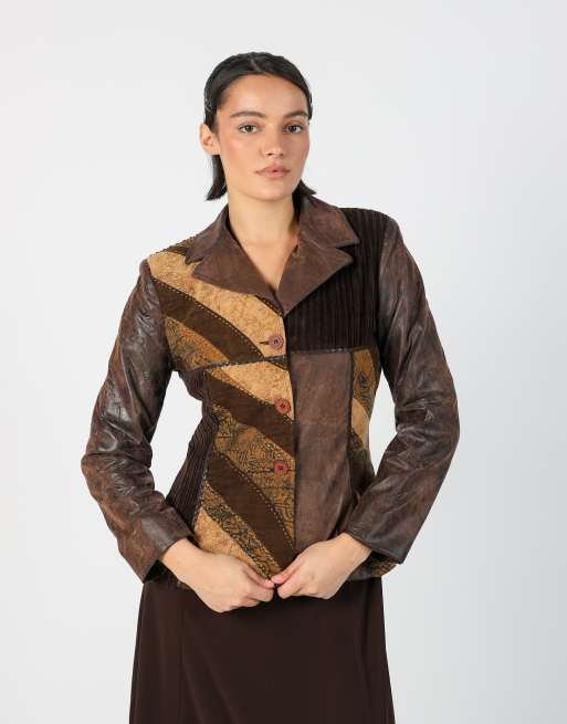 Vintage Unbranded S blazer in brown, 1 of 4