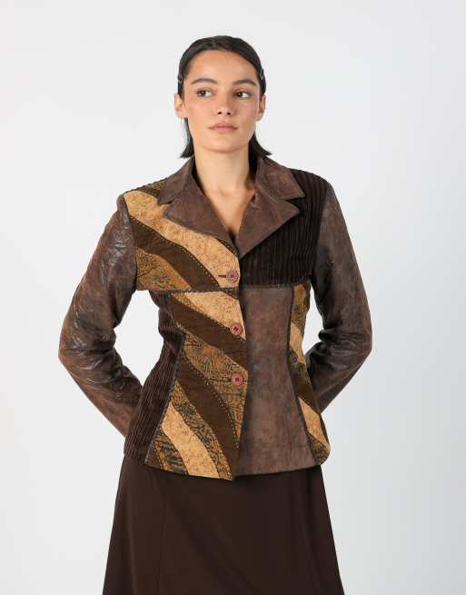 Vintage Unbranded S blazer in brown, 3 of 4