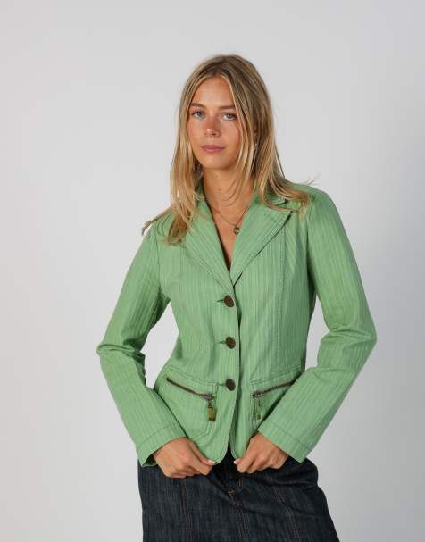 Vintage Unbranded S blazer in light green - view 1