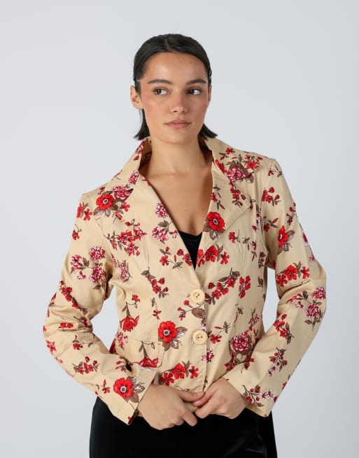 Vintage Unbranded S blazer in tan, 1 of 4