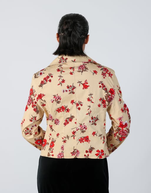 Vintage Unbranded S blazer in tan, 2 of 4