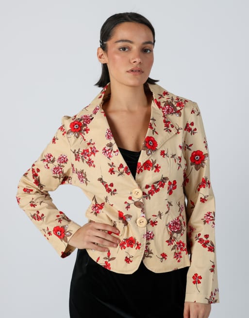 Vintage Unbranded S blazer in tan, 3 of 4