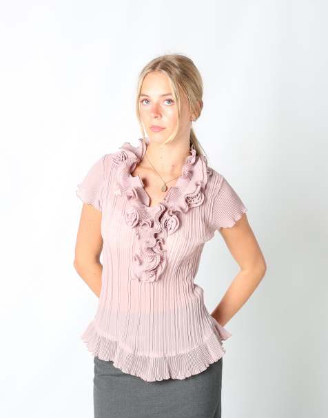 Vintage Unbranded S blouse in baby pink - view 1