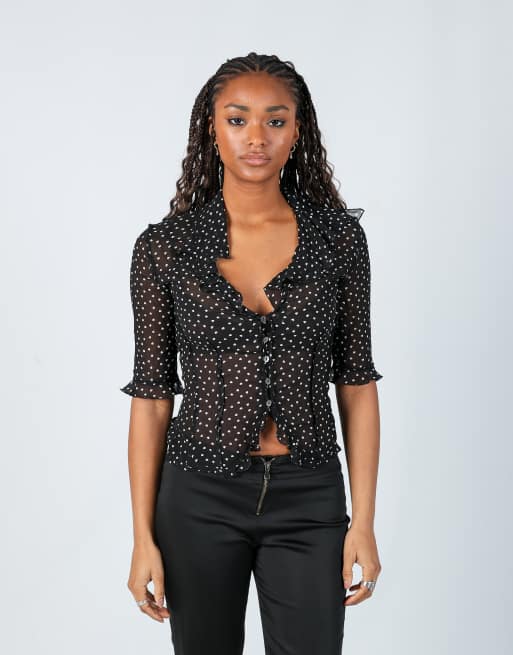 Vintage Unbranded S blouse in black